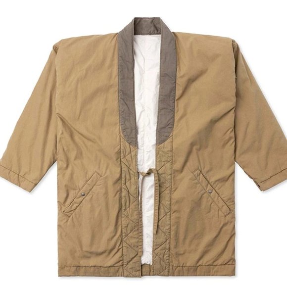 Visvim Dotera Japanese Streetwear Tan Open Front Military Down Coat Large - Picture 13 of 13